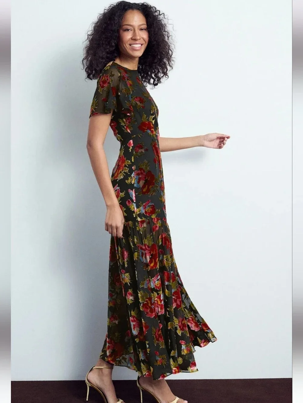 RIXO VELVET FLORAL GOWN SIZE 2 MSRP $675 - Picture 3 of 13